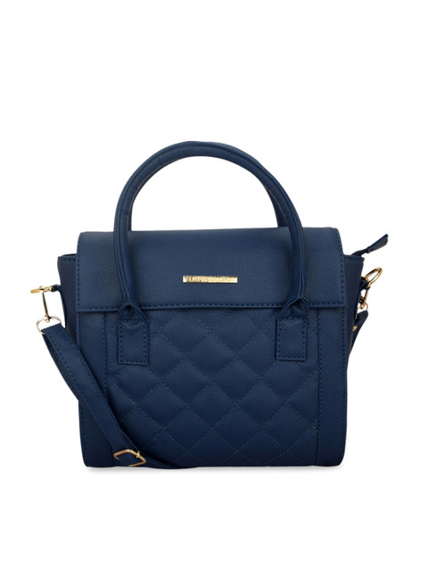 

Lapis O Lupo Navy Blue Textured Handheld Bag