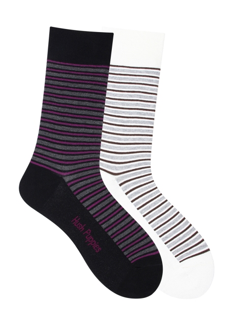 

Hush Puppies Men Pack of 2 Assorted Striped Calf Length