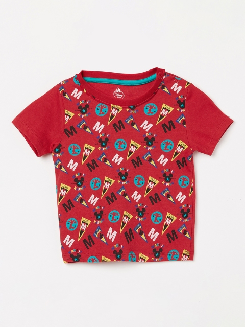 

Juniors by Lifestyle Boys Red Printed Round Neck T-shirt