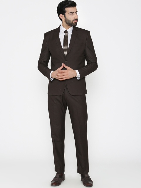 

Wintage Men Black Solid Single-Breasted Regular Fit Party Suit