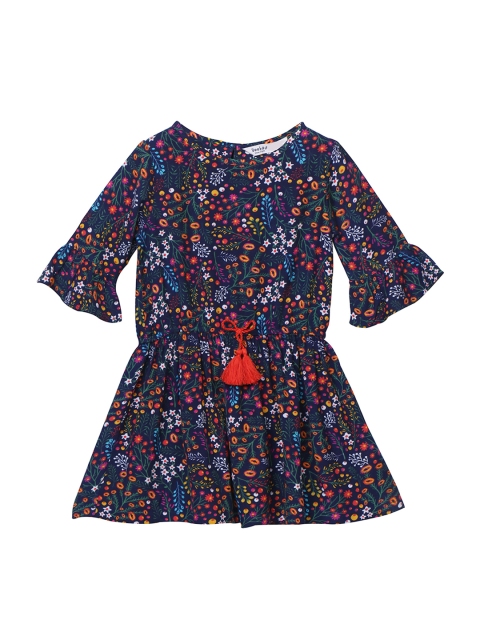 

Beebay Girls Floral Print Multicoloured A-Line Dress, Multi