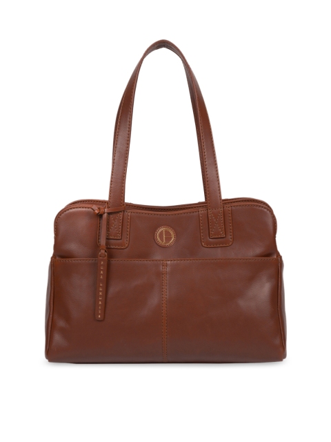 

PURE LUXURIES LONDON Women Brown Solid Genuine Leather Beacon Handbag