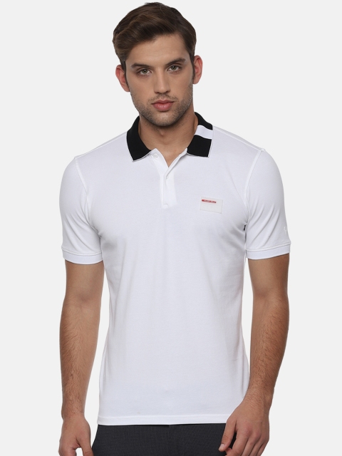 

Allen Solly Sport Men White Solid Polo Collar T-shirt