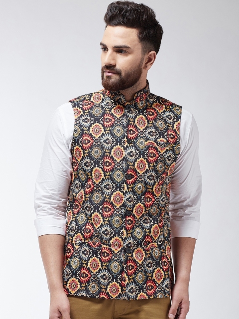 

SOJANYA Men Multicoloured Printed Nehru Jacket, Multi