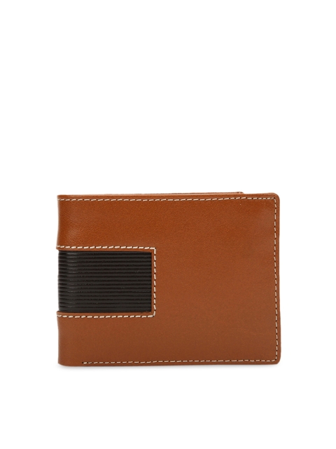 

Teakwood Leathers Men Tan Brown Solid Two Fold Wallet