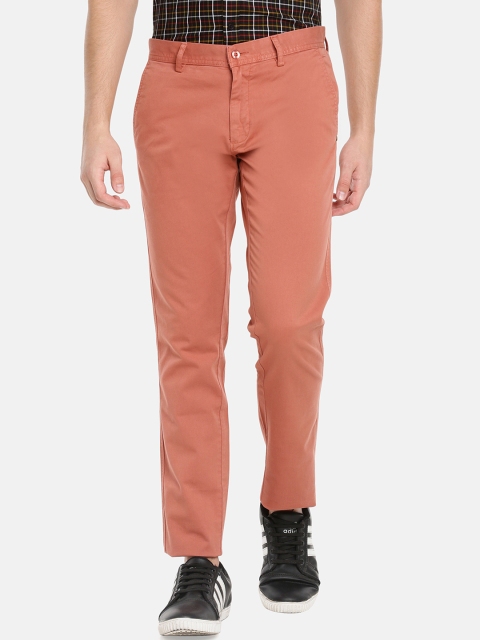 

JDC Men Coral Pink Regular Fit Solid Chinos