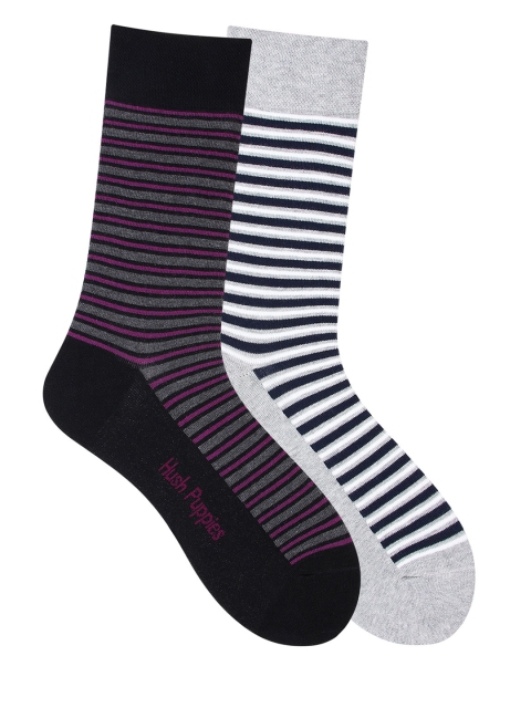 

Hush Puppies Men Pack of 2 Assorted Striped Calf Length