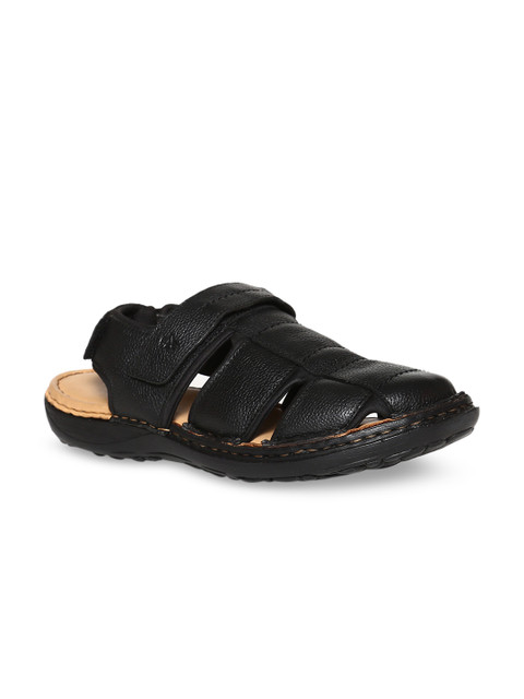 

Arrow Men Black Solid Leather Sandals