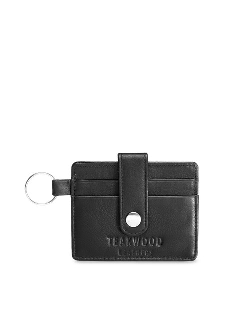 

Teakwood Leathers Men Black Solid Card Holder