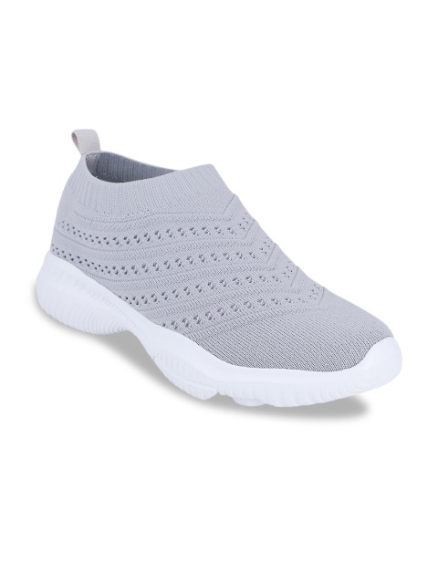

pelle albero Women Grey Slip-On Sneakers