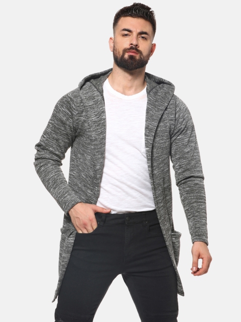 

Campus Sutra Men Grey Solid Shrug