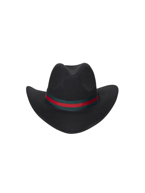 

Alvaro Castagnino Men Black Solid Fedora Hat