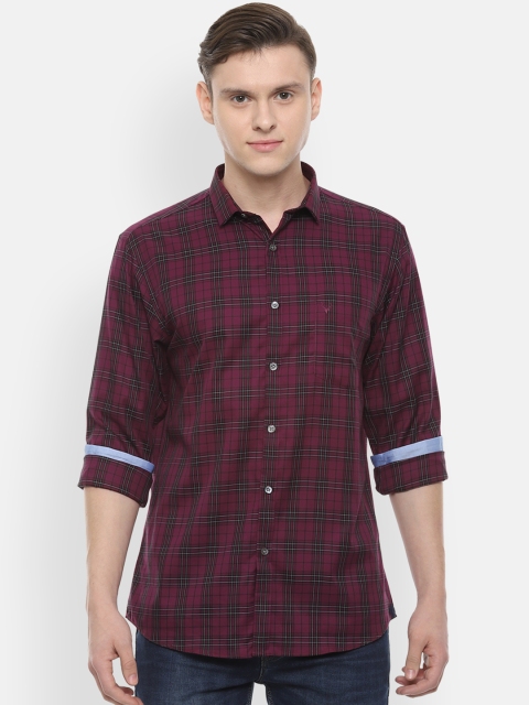 

Allen Solly Men Purple Slim Fit Checked Casual Shirt