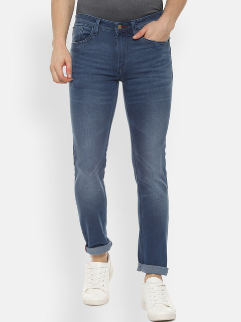 

Solly Jeans Co. Men Blue Skinny Fit Mid-Rise Clean Look Stretchable Jeans