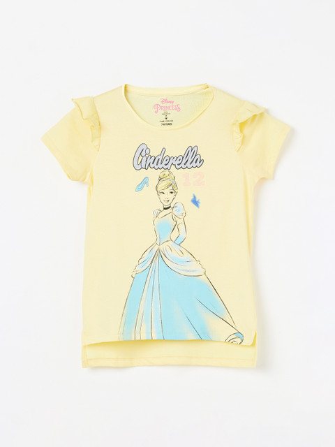 

Fame Forever by Lifestyle Girls Yellow Cinderella Printed High-Low Top