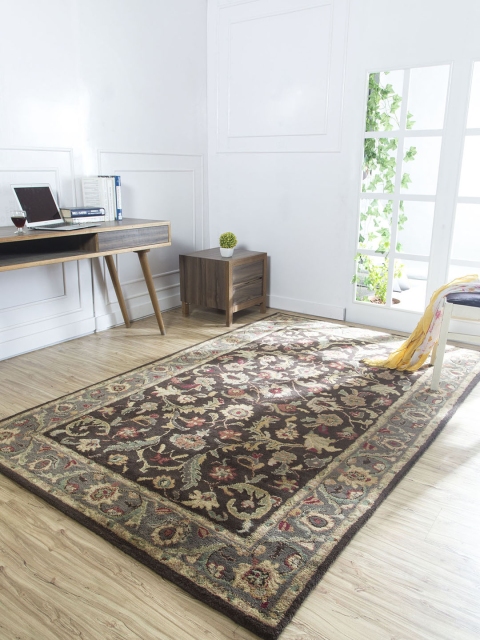 

Jaipur Rugs Brown & Beige Printed Hand Tufted Anti-Skid Carpet