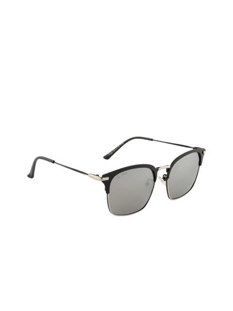 

Ted Smith Unisex Browline Sunglasses TS-1246S_C3, Silver