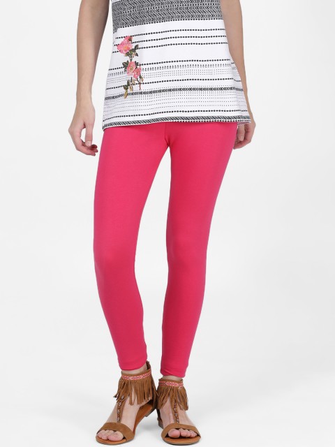 

DIXCY SCOTT Slimz Women Pink Solid Leggings