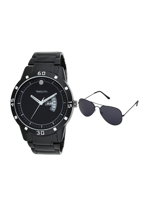 

TIMESMITH Men Black Analogue Watch With Free Sunglasses TSC-044-WMG-002