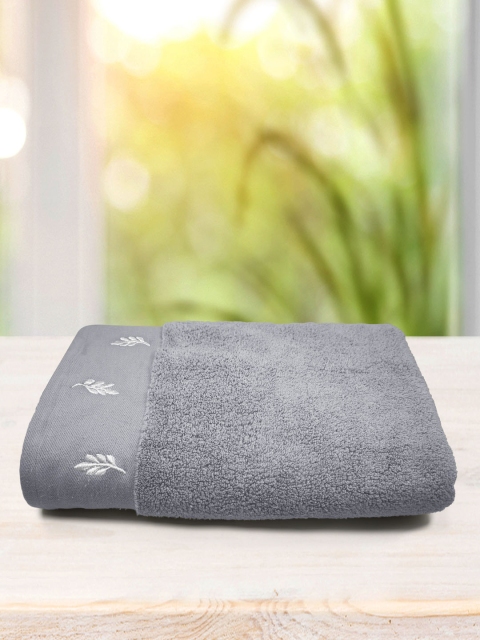 

swiss republic Unisex Grey Solid 700 GSM Bath Towel