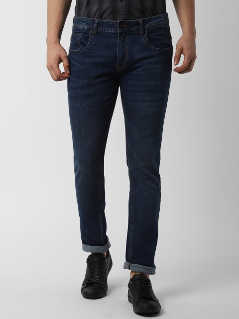 

Peter England Casuals Men Navy Blue Skinny Fit Mid-Rise Clean Look Stretchable Jeans
