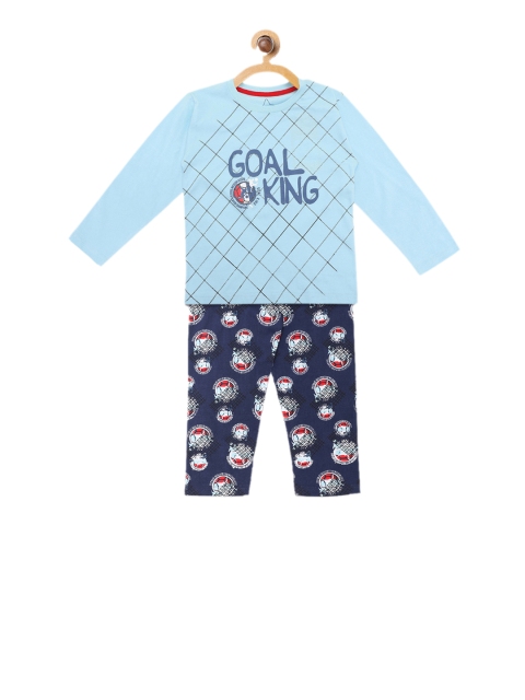 

Pepito Boys Blue Printed Night suit