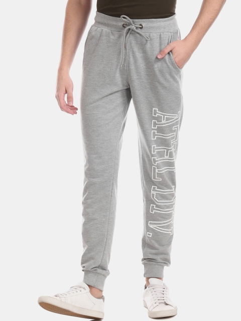 

Colt Men Grey Melange Printed Straight Fit Joggers