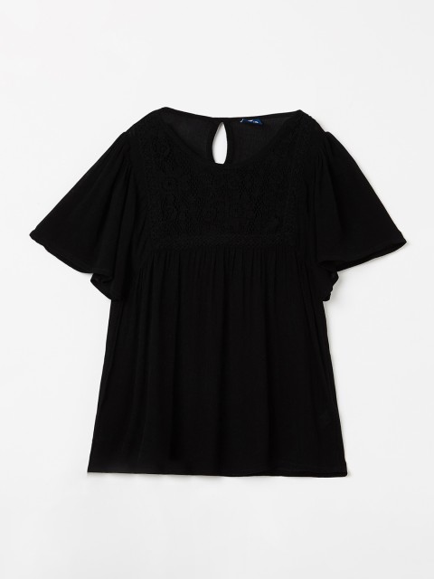 

Fame Forever by Lifestyle Girls Black Solid Top