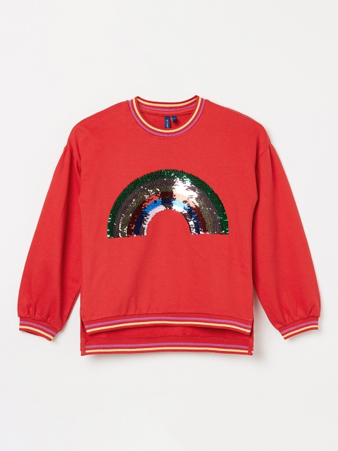 

Fame Forever by Lifestyle Girls Red Embellished Sweatshirt