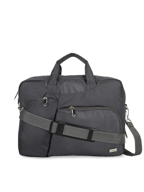 

yelloe Men Grey Solid Laptop Bag