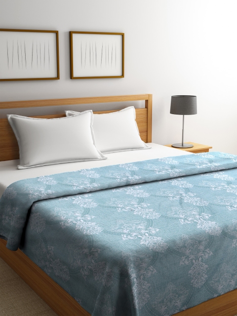 Trident Blue Abstract Mild Winter 110 GSM Double Bed Dohar