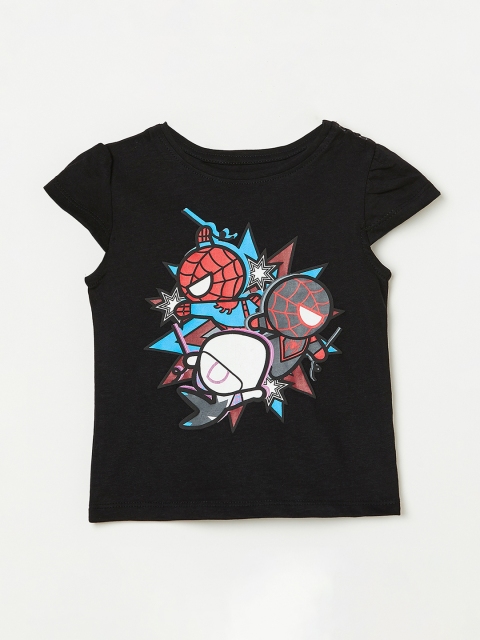 

Juniors by Lifestyle Girls Black Printed Top