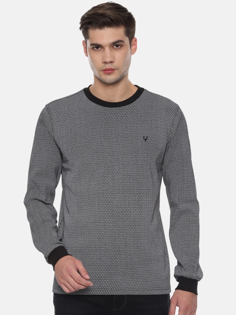 

Allen Solly Men Grey Self Design Sweatshirt