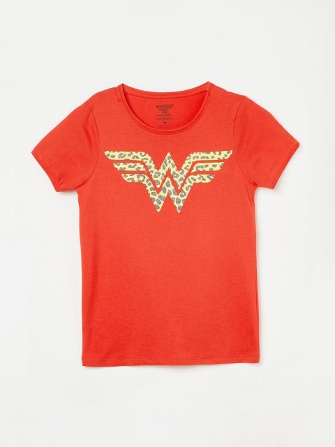 

Fame Forever by Lifestyle Girls Orange Wonder Women Printed Pure Cotton Top