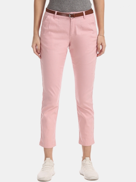 

Cherokee Women Pink Regular Fit Solid Regular Trousers