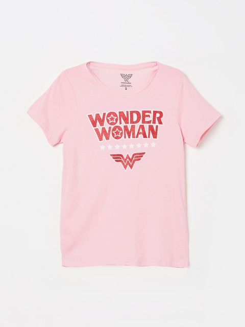 

Fame Forever by Lifestyle Girls Pink Printed Round Neck T-shirt