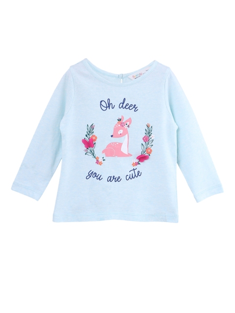 

Beebay Girls Blue Printed Round Neck T-shirt