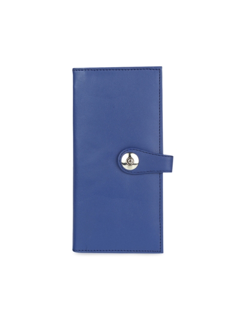 

Swiss Design Unisex Blue Textured Card Holder