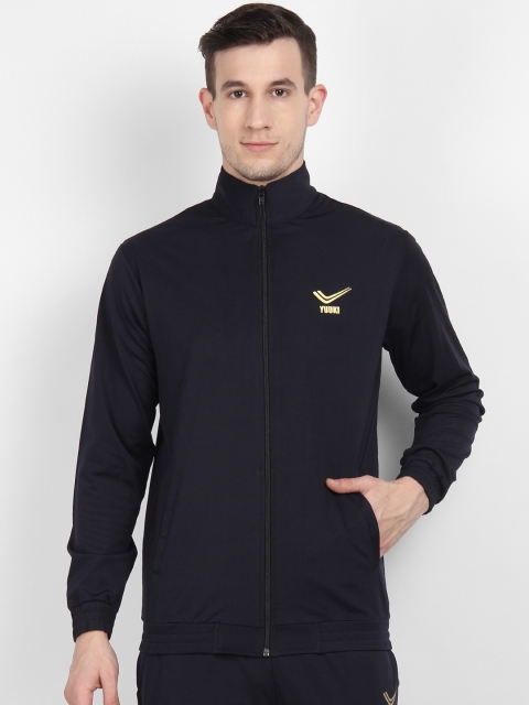 

Yuuki Men Navy Blue Solid Jacket