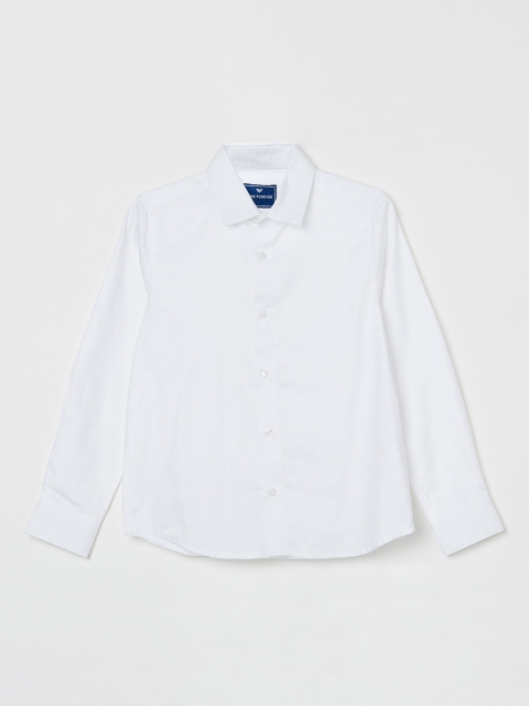 

Fame Forever by Lifestyle Boys White Slim Fit Solid Casual Shirt