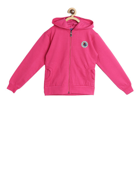 

SWEET ANGEL Boys Pink Solid Hooded Sweatshirt