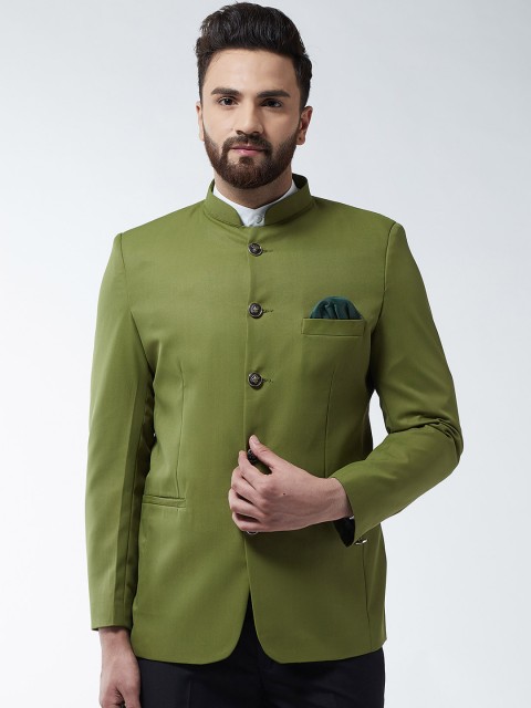 

SOJANYA Men Green Solid Blazer