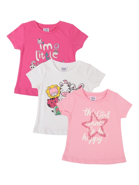 

Simply Girls White Pack of 3 Printed Top