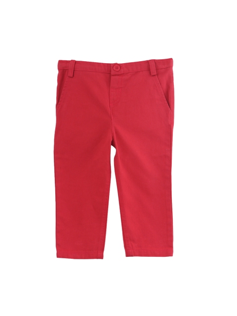 

Beebay Boys Red Regular Fit Solid Regular Trousers