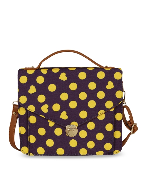 

KLEIO Purple & Yellow Printed Sling Bag