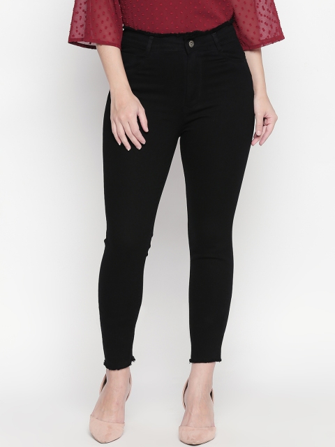 

fungus Women Black Slim Fit High-Rise Clean Look Stretchable Jeans