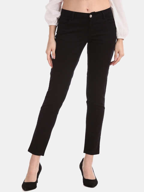 

Cherokee Women Black Regular Fit Solid Regular Trousers