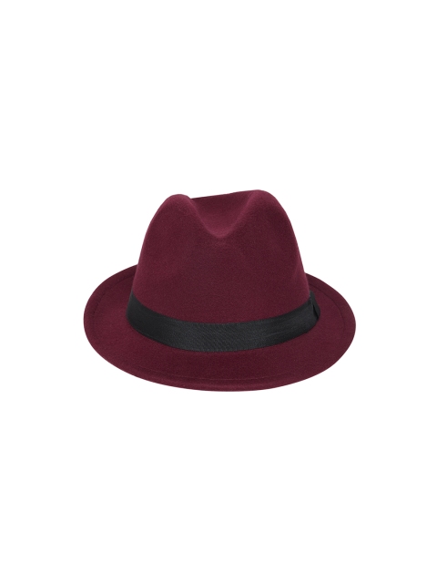 

Alvaro Castagnino Men Maroon Solid Fedora Hat