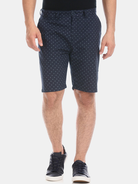 

Ruggers Men Blue Printed Regular Fit Regular Shorts