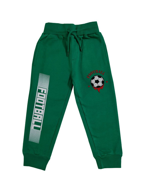 

KiddoPanti Boys Green Solid Joggers